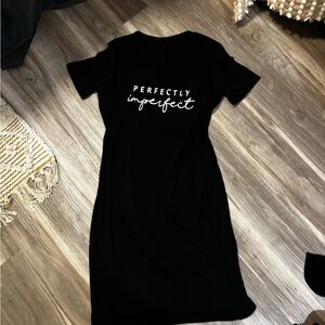 Black Graphic T-Shirt Dress
